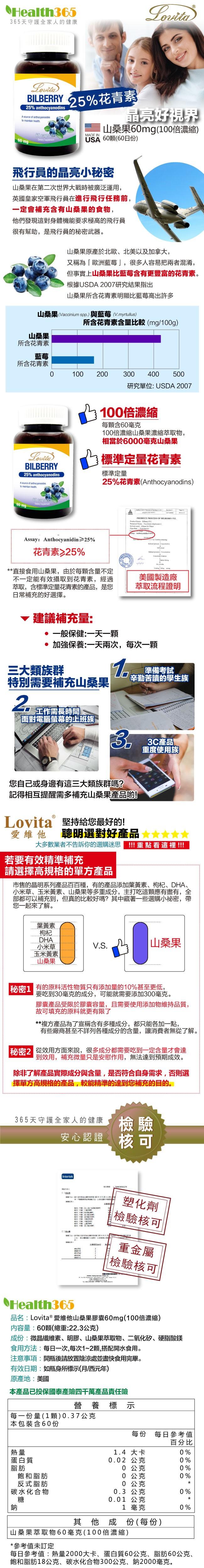Lovita愛維他-山桑果膠囊60mg(100倍濃縮)(60粒)﻿產品資訊