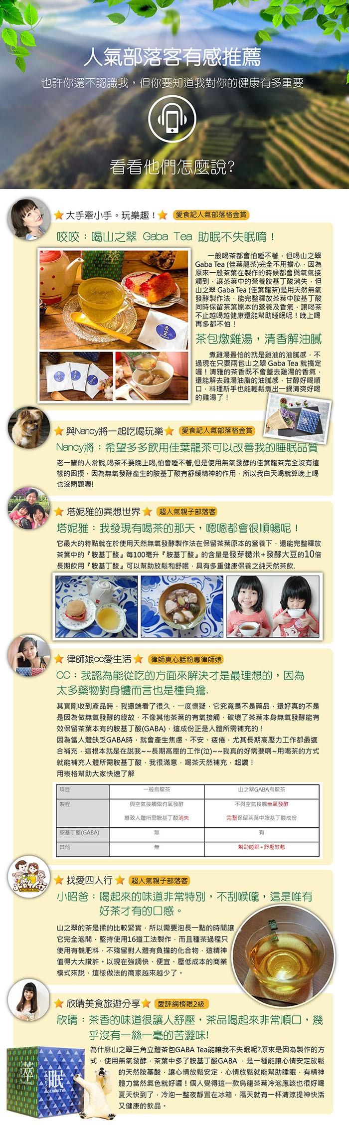 山之翠-舒眠GABA佳葉龍茶(75克)產品資訊