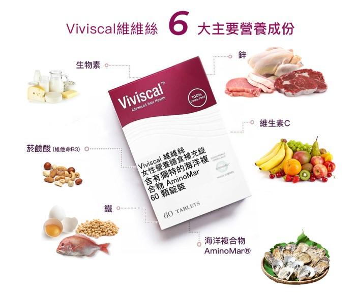 Viviscal 維維絲-女性營養膳食補充錠(180錠_90天份)﻿產品資訊