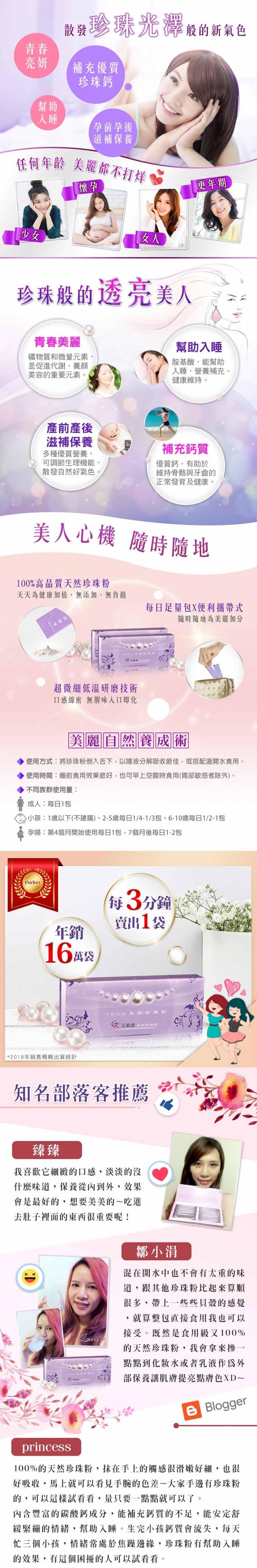 元氣堂-天然珍珠粉(60包)產品資訊