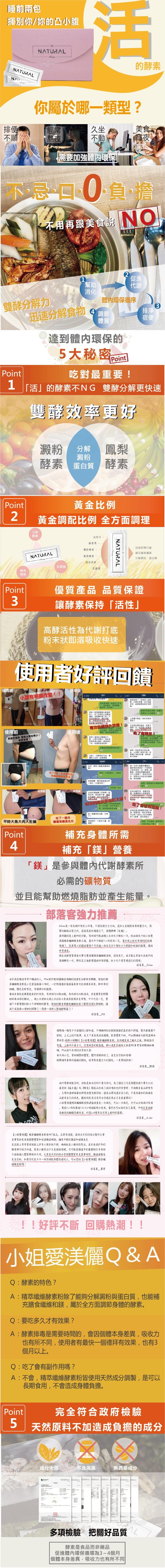 【小姐愛渼儷】精萃纖維酵素粉(4gX30包)產品資訊