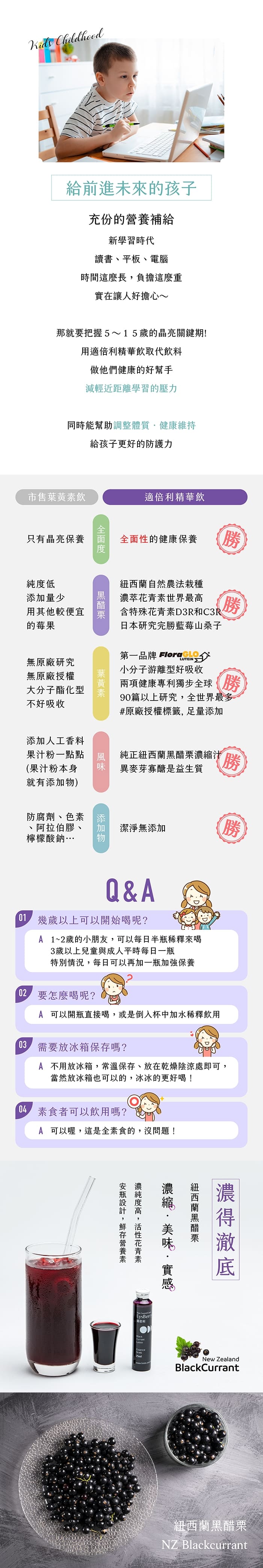 弘茂生技-適倍利黑醋栗葉黃素精華飲 Eysberry(6瓶X2盒)產品資訊