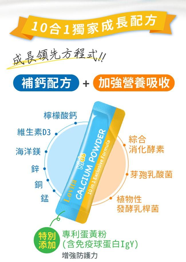 Lovita愛維他-兒童成長鈣粉(3公克X30包)(效期到2024/03/23)﻿產品資訊