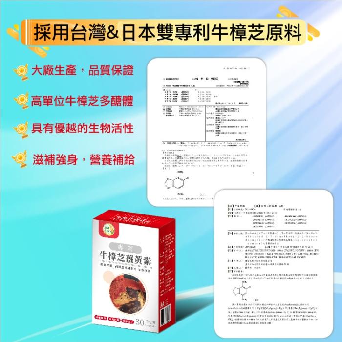 辰鑫生技-專利牛樟芝薑黃素(30粒X3盒)優惠組﻿產品資訊