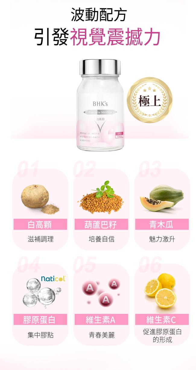 BHK's-白高顆膠囊(60粒/瓶)產品資訊