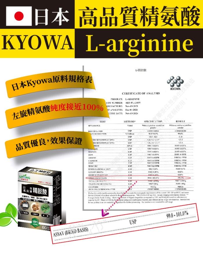 湧鵬生技-日本高品質精氨酸(60粒X3盒)(共30天份)產品資訊