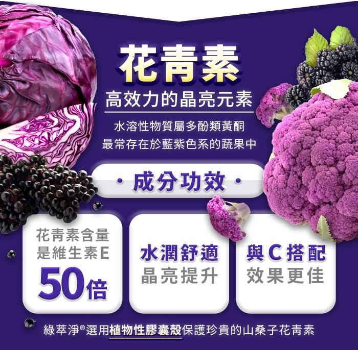 綠萃淨 山桑子精萃膠囊(100粒_50天份)產品資訊