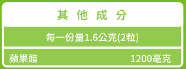 綠萃淨 特級蘋果醋窈窕膠囊(60粒_30天份)﻿成份含量
