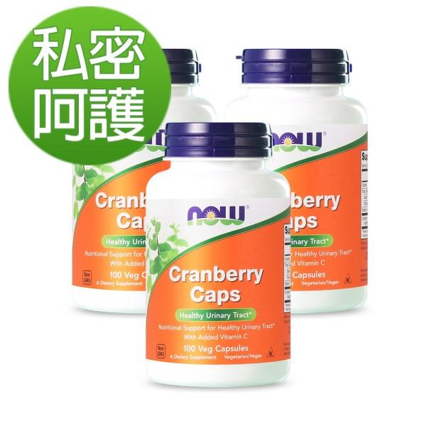 NOW健而婷-蔓越莓植物膠囊食品(100顆)3瓶優惠組