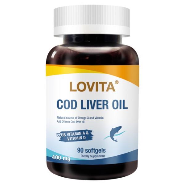 LOVITA愛維他-鱈魚肝油400mg軟膠囊(90顆_30天份)