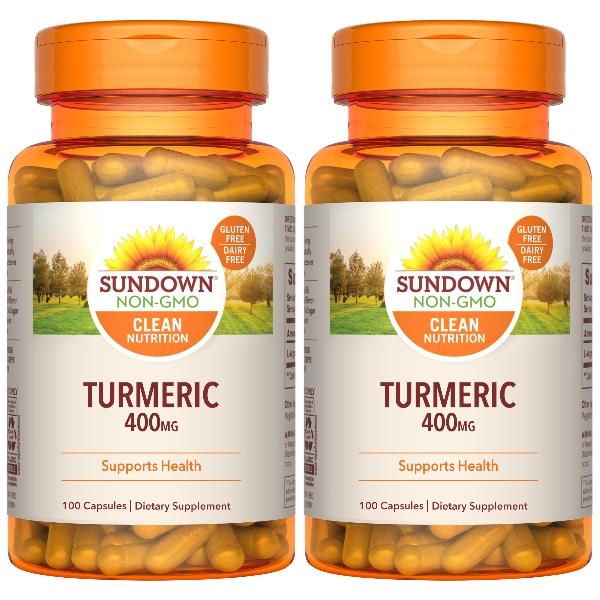 Sundown日落恩賜-勇健活力薑黃400mg膠囊(100粒X2瓶)(效期至2026年04月30日)