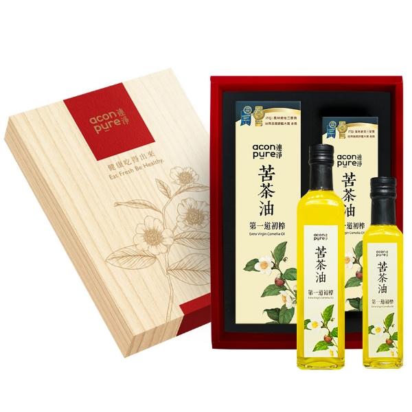 連淨苦茶油禮盒組(500ml+250ml)(附專屬提袋)