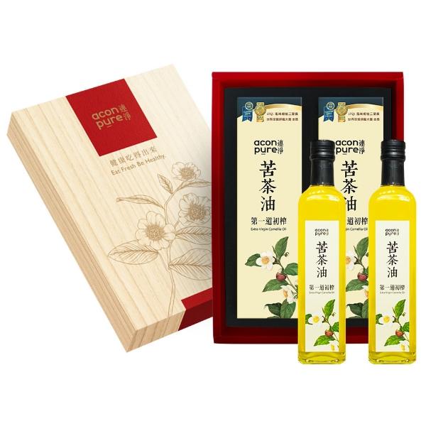 連淨苦茶油禮盒組(500ml+500ml)(附專屬提袋)