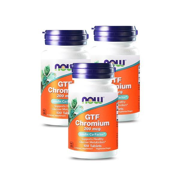 NOW健而婷-濟體富(菸鹼酸鉻)(100顆/瓶)3瓶優惠組
