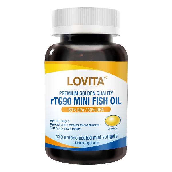 LOVITA愛維他-rTG90 新型緩釋迷你魚油膠囊(120顆_60天份)