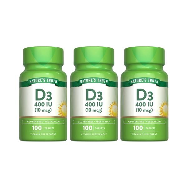 綠萃淨 非活性維生素D3錠(100錠X3瓶)(共300天份)