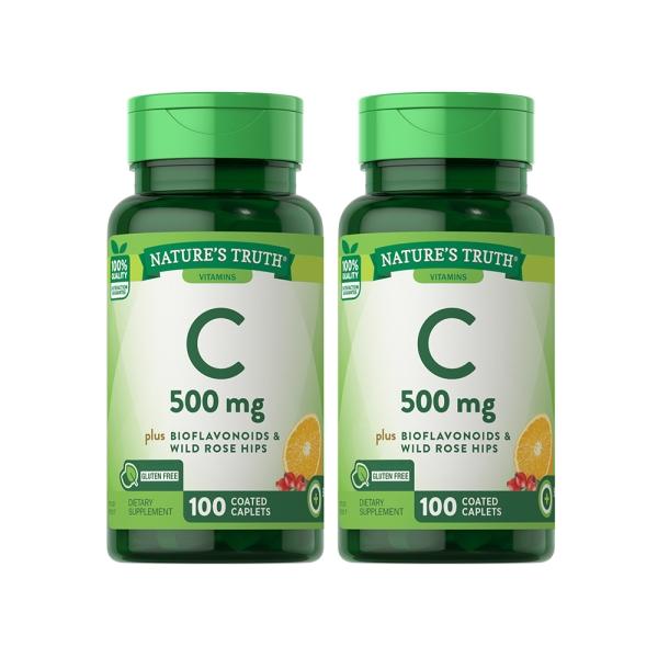 綠萃淨 維生素C柑橘類黃酮玫瑰果錠(100錠X2瓶)(共200天份)