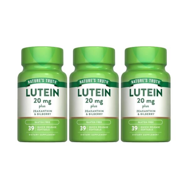 綠萃淨 Visi-Gold威視晶葉黃素+山桑子軟膠囊(39粒X3瓶)(共117天份)