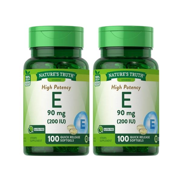 綠萃淨 維生素E 200 IU軟膠囊(100粒X2瓶)(共200天份)