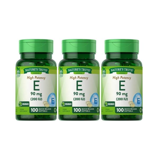 綠萃淨 維生素E 200 IU軟膠囊(100粒X3瓶)(共300天份)