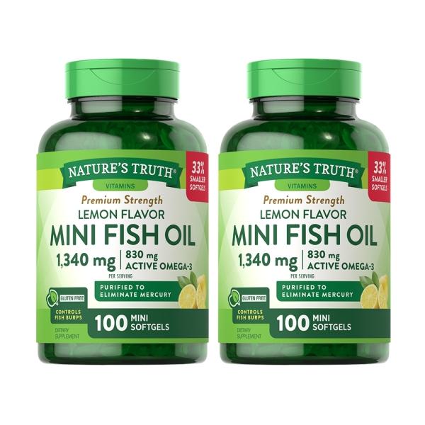 綠萃淨 超濃縮魚油迷你軟膠囊(100粒X2瓶)