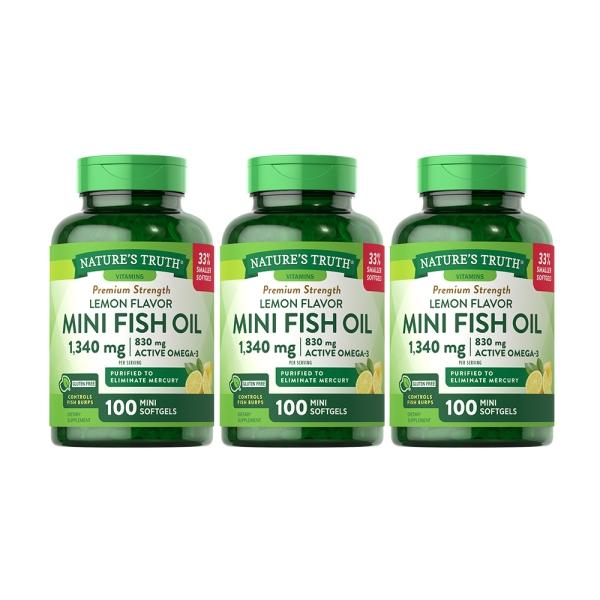 綠萃淨 超濃縮魚油迷你軟膠囊(100粒X3瓶)