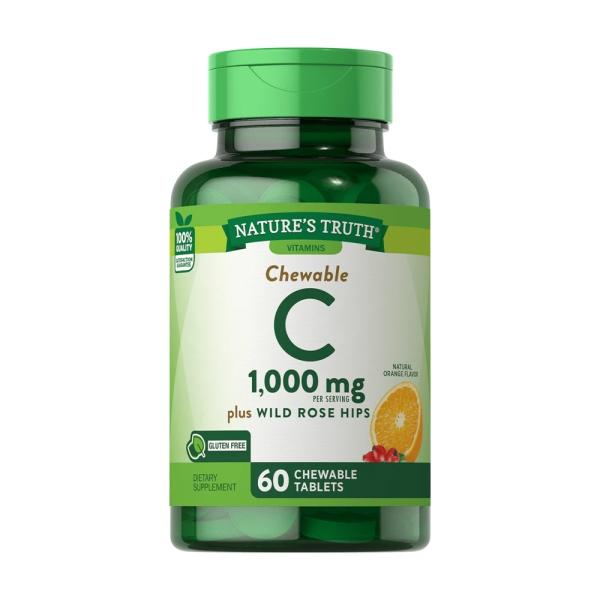綠萃淨 美妍維生素C 500mg Plus玫瑰果口含錠(60錠)