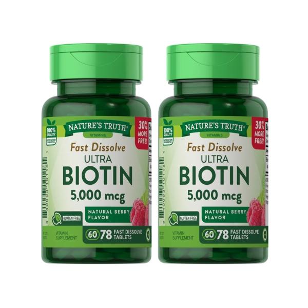 綠萃淨 生物素5000微克口含錠(78錠X2瓶)