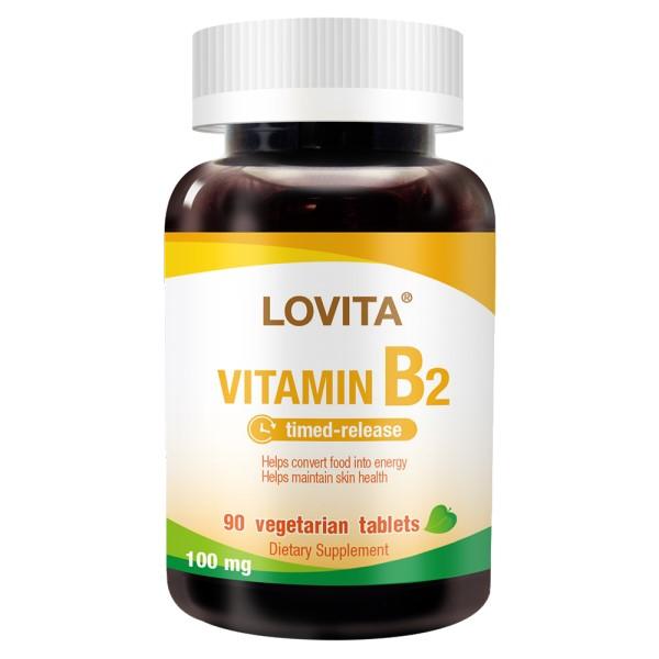LOVITA愛維他-緩釋型維他命B2素食錠100mg(90錠_90天份)
