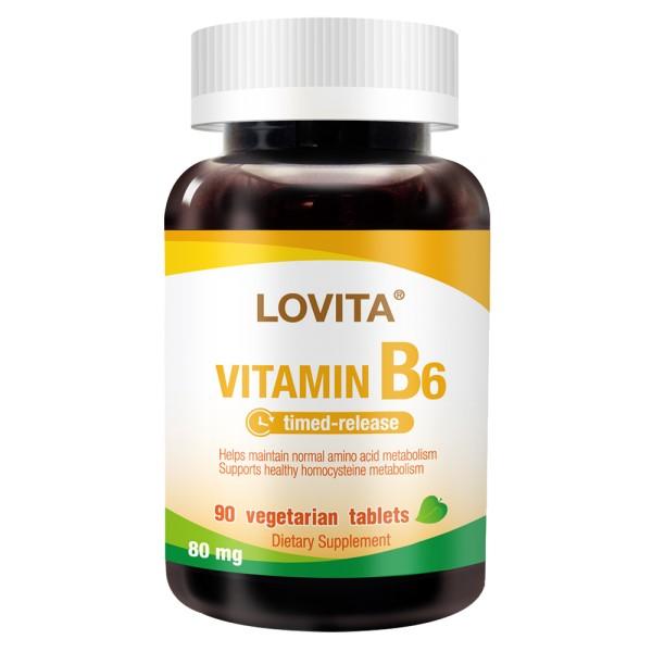 LOVITA愛維他-緩釋型維他命B6素食錠80mg(90錠_90天份)