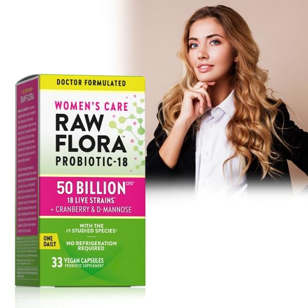 綠萃淨 Raw Flora 500億頂級女性益生菌蔓越莓膠囊(33粒X3瓶)(共99天份)