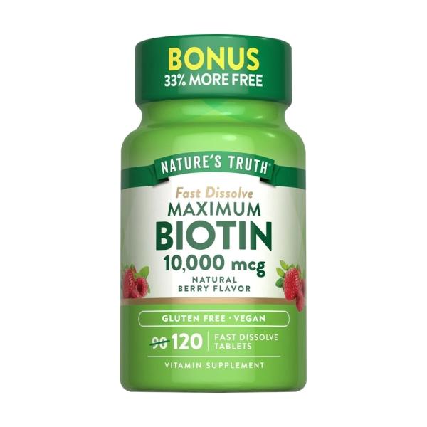 綠萃淨 生物素10000微克口含錠(120錠_120天份)