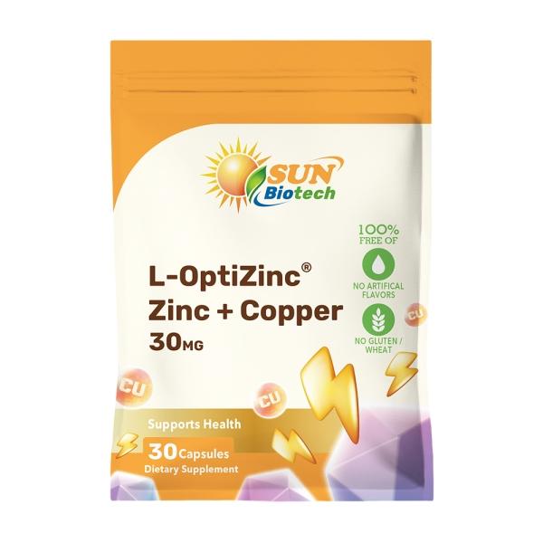 Sun日落恩賜 L-OptiZinc鋅+銅膠囊(30粒)