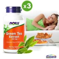 NOW健而婷-綠茶+C植物膠囊食品(100顆/瓶)(3瓶優惠組)