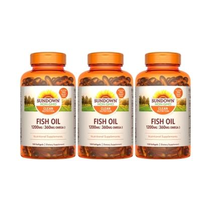 Sundown日落恩賜-精萃深海魚油1200mg膠囊食品(100粒X3瓶)(效期至2026年01月31日)