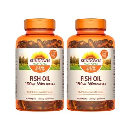 Sundown日落恩賜-精萃深海魚油1200mg膠囊食品(100粒X2瓶)(效期至2026年01月31日)