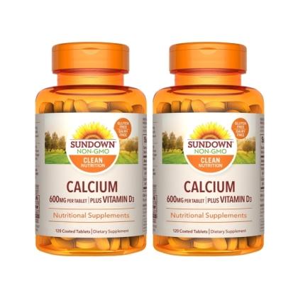 Sundown日落恩賜-鈣600mg Plus D3加強錠(120錠X2瓶)