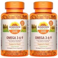 Sundown日落恩賜-植物性配方(含Omega 369)軟膠囊(50粒X2瓶)