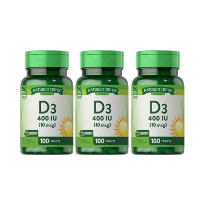 綠萃淨 非活性維生素D3錠(100錠X3瓶)(共300天份)