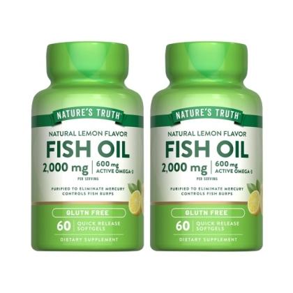 綠萃淨 TG型魚油檸檬味軟膠囊(60粒X2瓶)(共60天份)