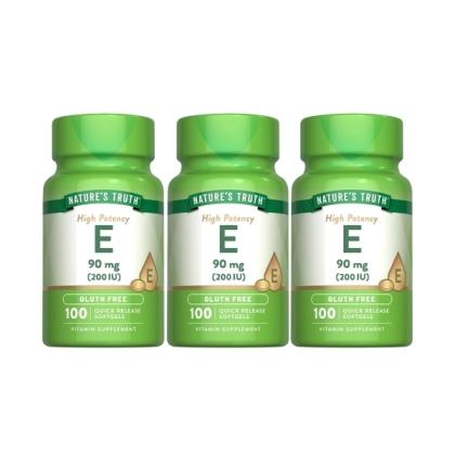 綠萃淨 維生素E 200 IU軟膠囊(100粒X3瓶)(共300天份)