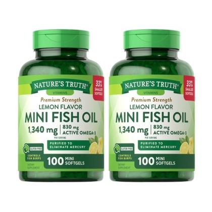 綠萃淨 超濃縮魚油迷你軟膠囊(100粒X2瓶)