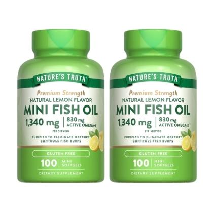 綠萃淨 超濃縮魚油迷你軟膠囊(100粒X2瓶)
