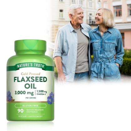 綠萃淨 冷壓亞麻仁油含Omega-3軟膠囊(90粒)