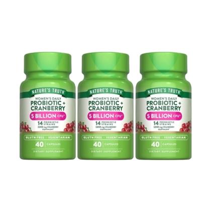 綠萃淨 女性蔓越莓益生菌舒密膠囊(40粒X3瓶)