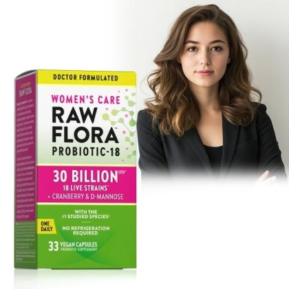 綠萃淨 Raw Flora 300億女性益生菌蔓越莓膠囊(33粒_33天份)