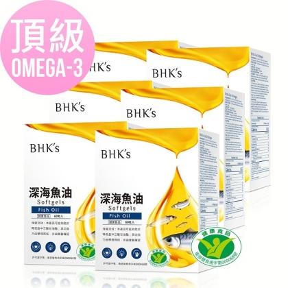 BHK's-健字號深海魚油軟膠囊(60粒/盒)6盒優惠組