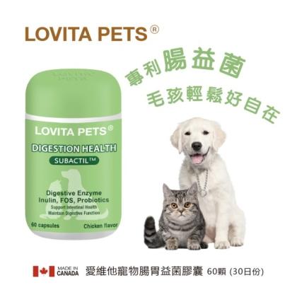 LOVITA PETS愛維他-寵物腸胃益菌膠囊 (60顆_30天份)