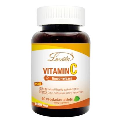即期品：LOVITA愛維他-緩釋型維生素C 1000mg(60錠_60天份)(效期2026.06)