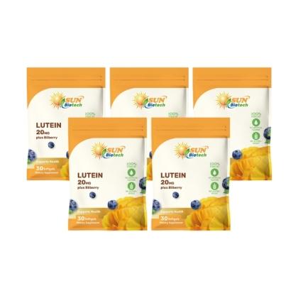 Sun日落恩賜 游離型超級葉黃素20mg+山桑子軟膠囊(30粒X5袋)(共150天份)